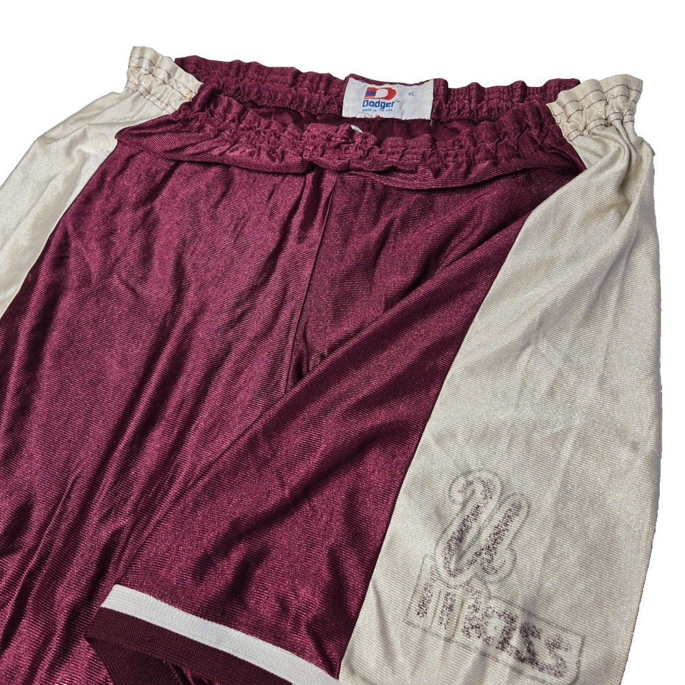 Vintage 80s University of Massachusetts Shorts Mens XL Red Umass Basketball USA